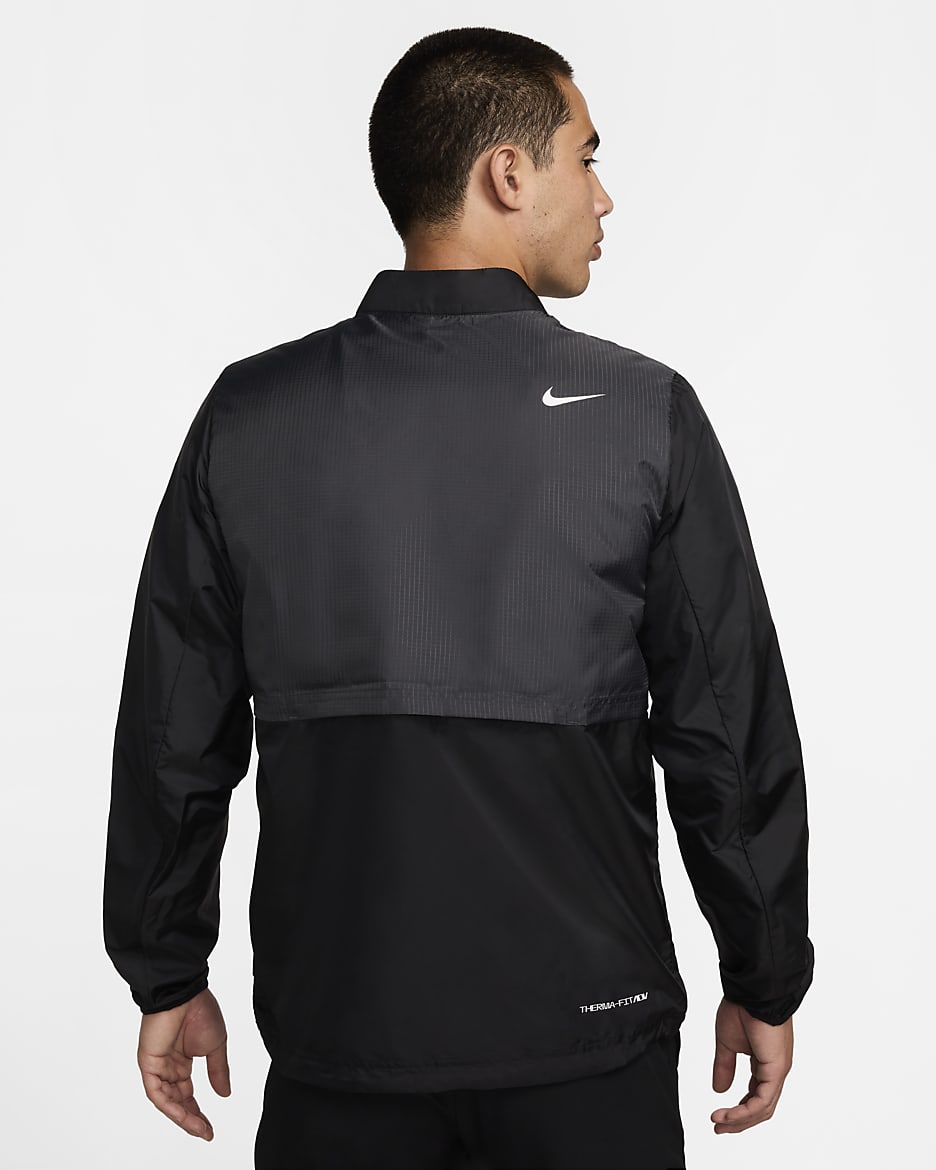 Nike Men's Therma-FIT Repel Full-Zip Golf Jacket - Black/Anthracite/White