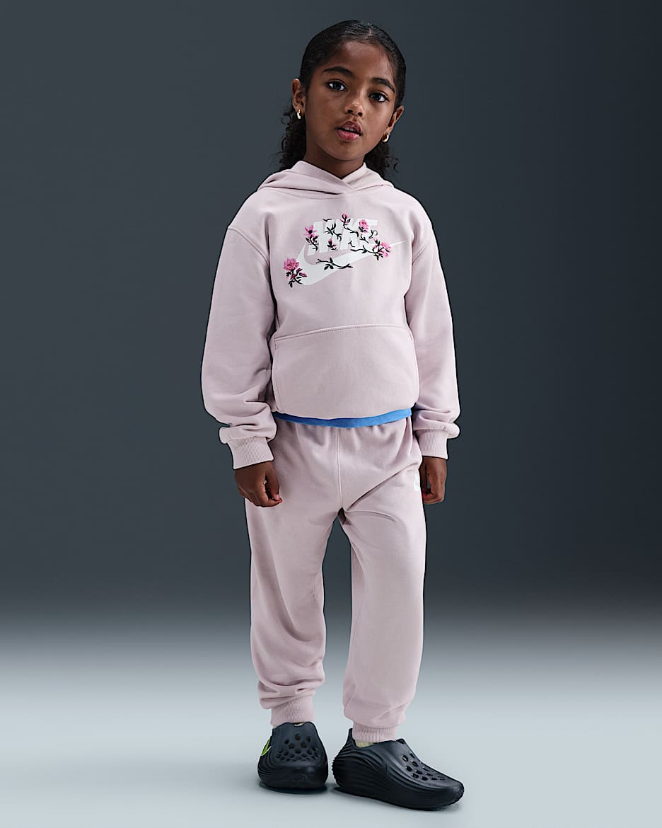 Nike Set met hoodie en joggingbroek van sweatstof voor kleuters - Platinum Violet