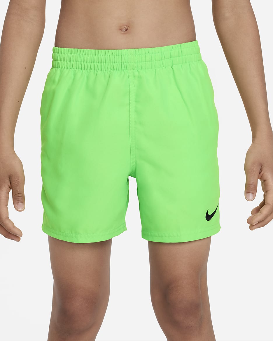 Shorts de vóleibol de 10 cm para niño talla grande Nike Essential Lap - Verde strike