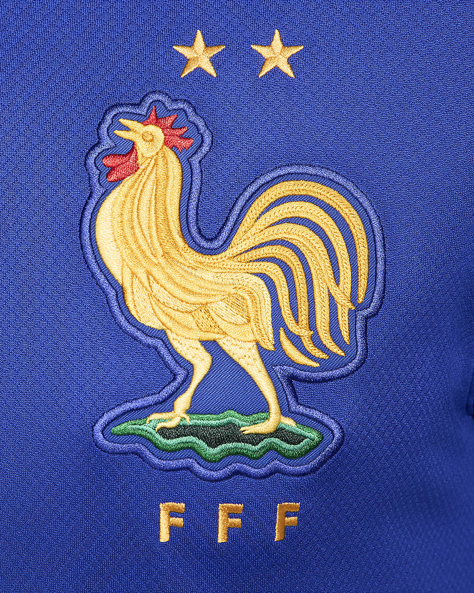 Kylian Mbappé FFF (férficsapat) 2024/25 Stadium hazai Nike Dri-FIT férfi replika futballmez - Bright Blue/University Blue/Fehér