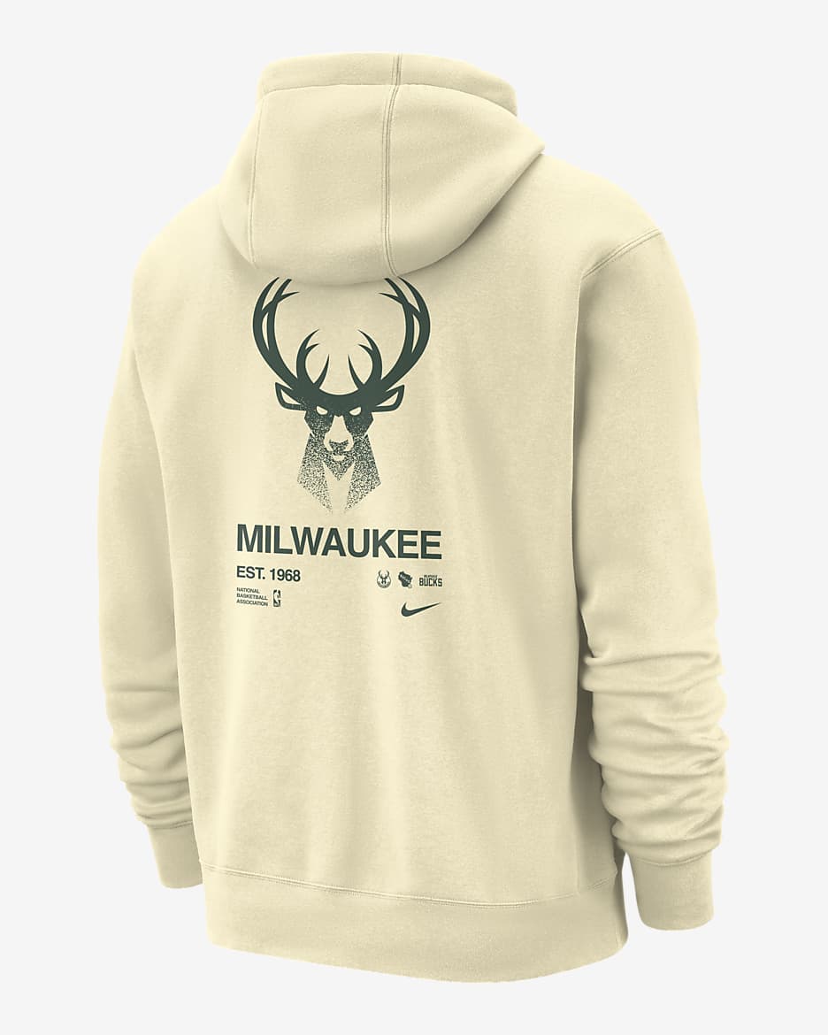 Milwaukee Bucks Club Courtside Men's Nike NBA Pullover Hoodie - Flat Opal