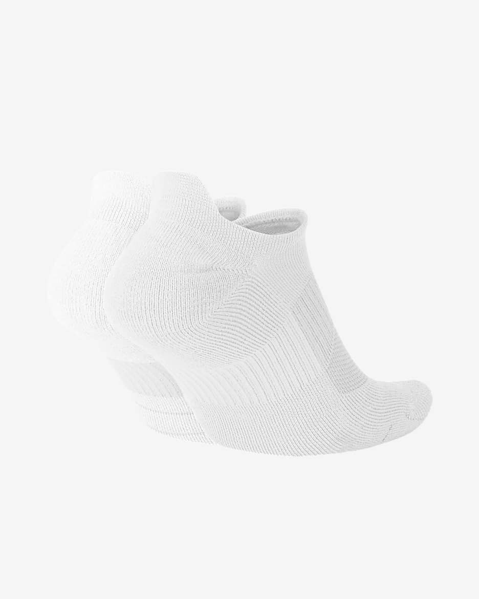 Nike Multiplier Mitjons invisibles de running (2 parells) - Blanc/Negre