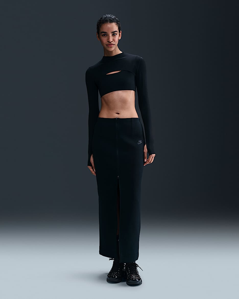 Nike Sportswear Tech Fleece Women's Slim Maxi Skirt - Black/Black