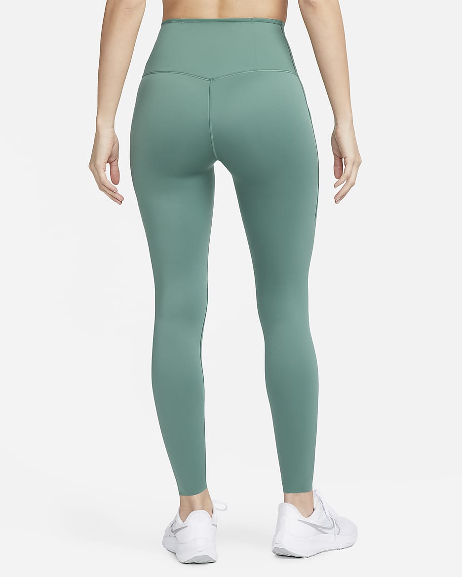 Leggings de tiro alto de 7/8 de sujeción firme con bolsillos para mujer Nike Go - De costa a costa/Negro