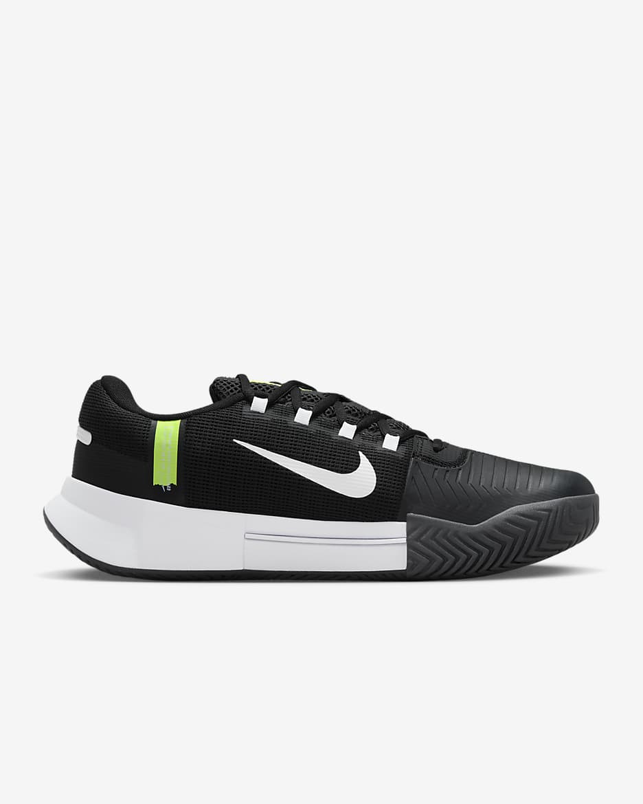 Chaussure de tennis pour surface dure Nike Zoom GP Challenge 1 pour homme - Noir/Noir/Blanc