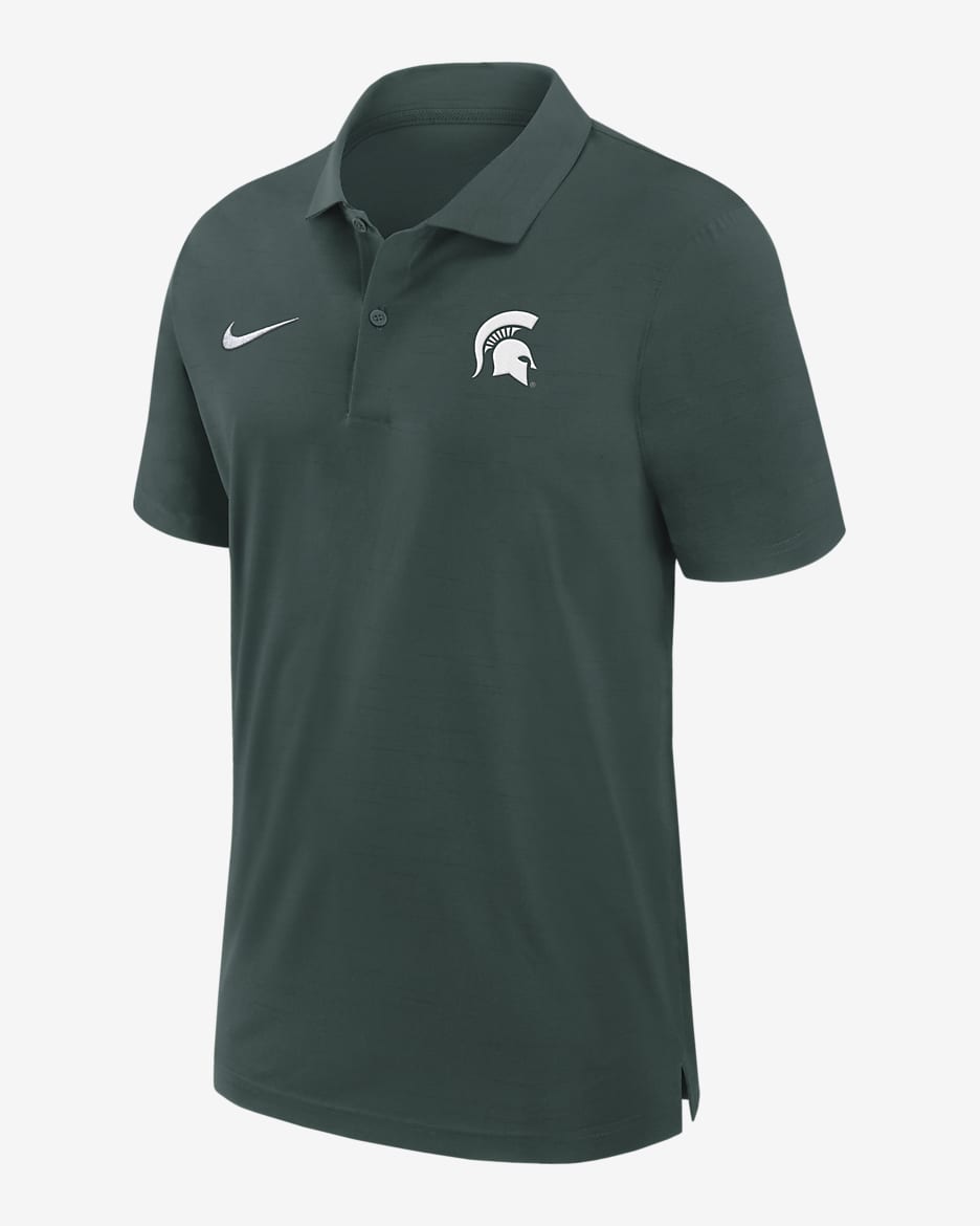 Polo universitario Nike Dri-FIT para hombre Michigan State Spartans Sideline - Verde
