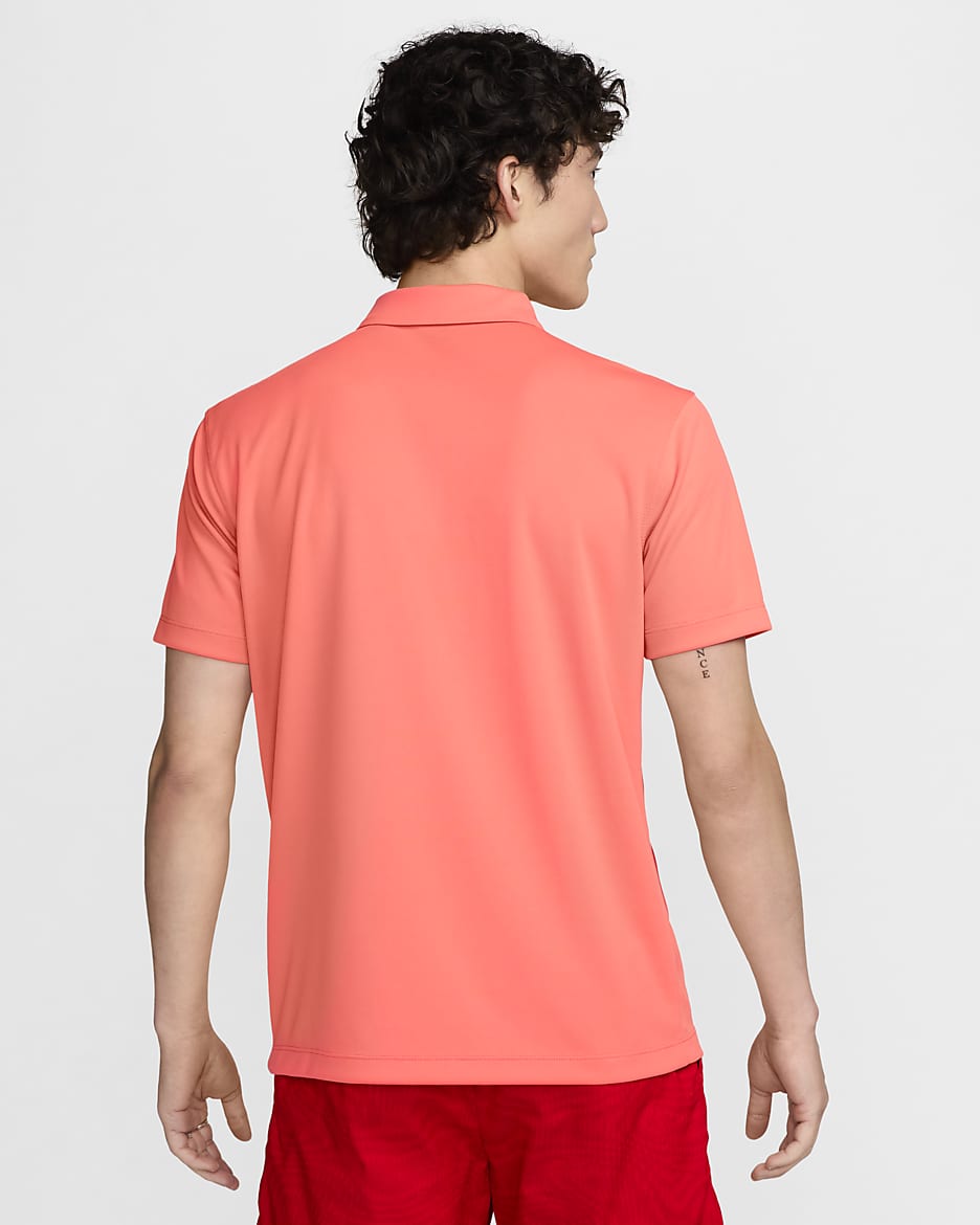 NikeCourt Dri-FIT Men's Tennis Polo - Light Wild Mango/Black