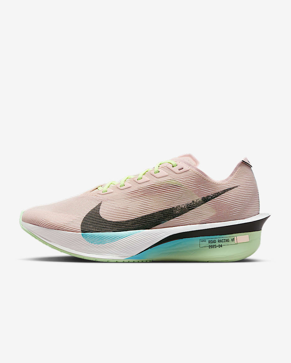 Nike Vaporfly 4 Women's Road Racing Shoes - Silt Red/Barely Volt/Pearl Pink/Black