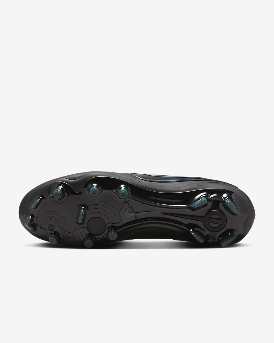 Chaussure de foot basse à crampons pour terrain sec Nike Tiempo Legend 10 Pro - Noir/Deep Jungle/Noir