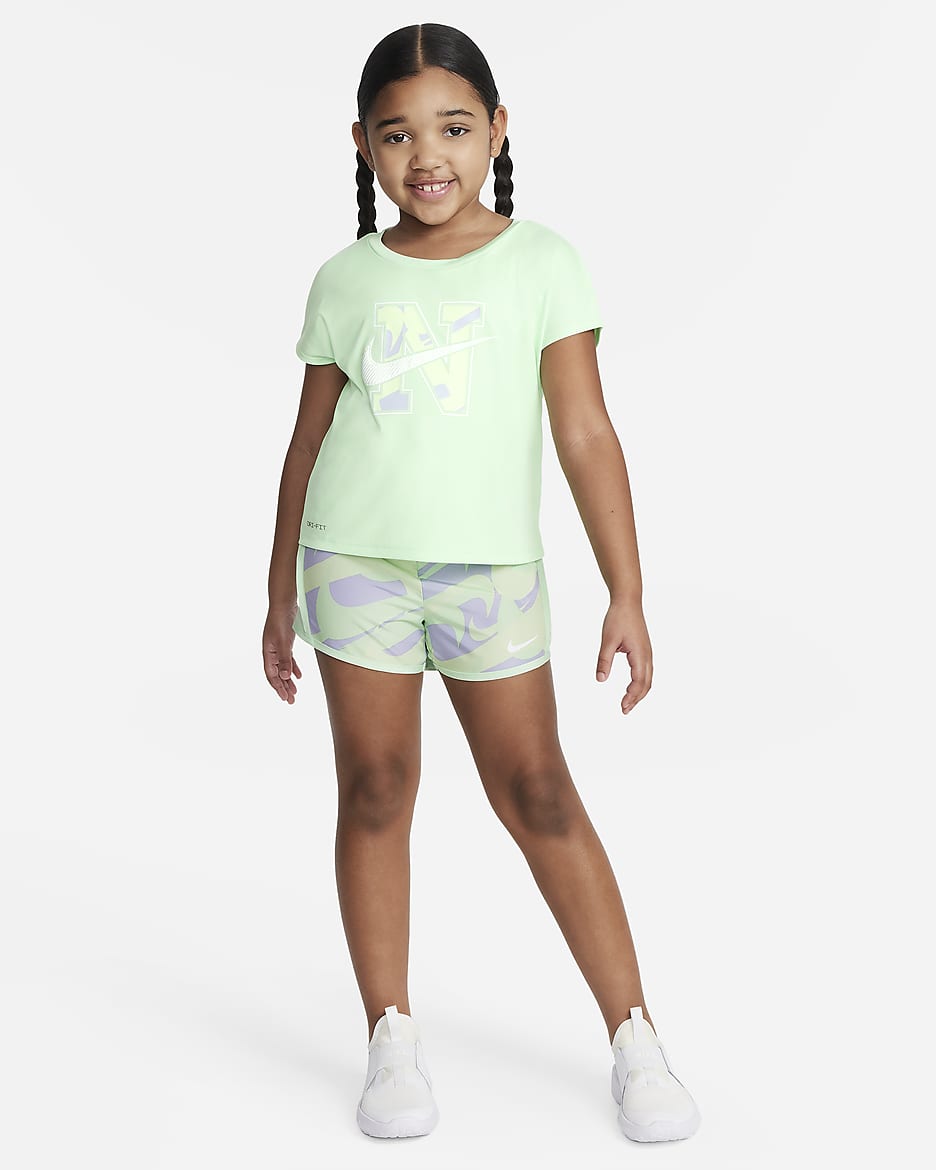 Conjunto tempo para niños de preescolar Nike Dri-FIT Prep in Your Step - Hortensias