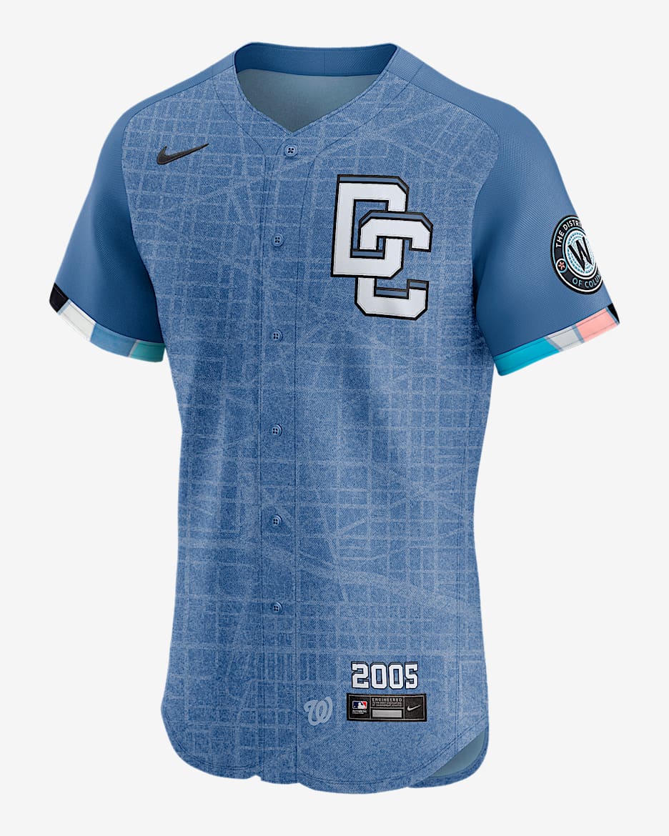 Dylan Crews Washington Nationals City Connect Men's Nike Dri-FIT ADV MLB Elite Jersey - Blue