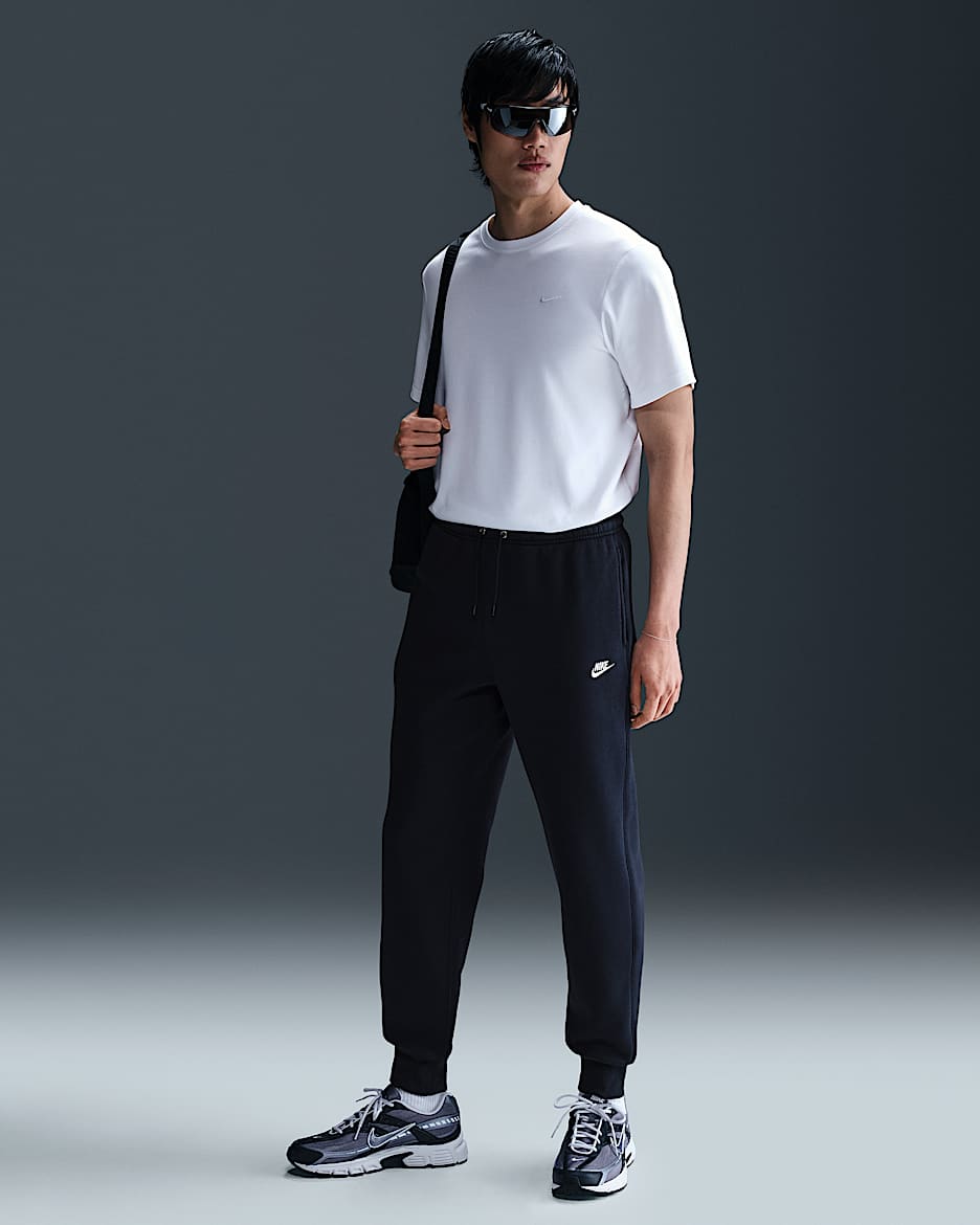 Joggers para hombre Nike Club - Obsidiana/Obsidiana/Blanco