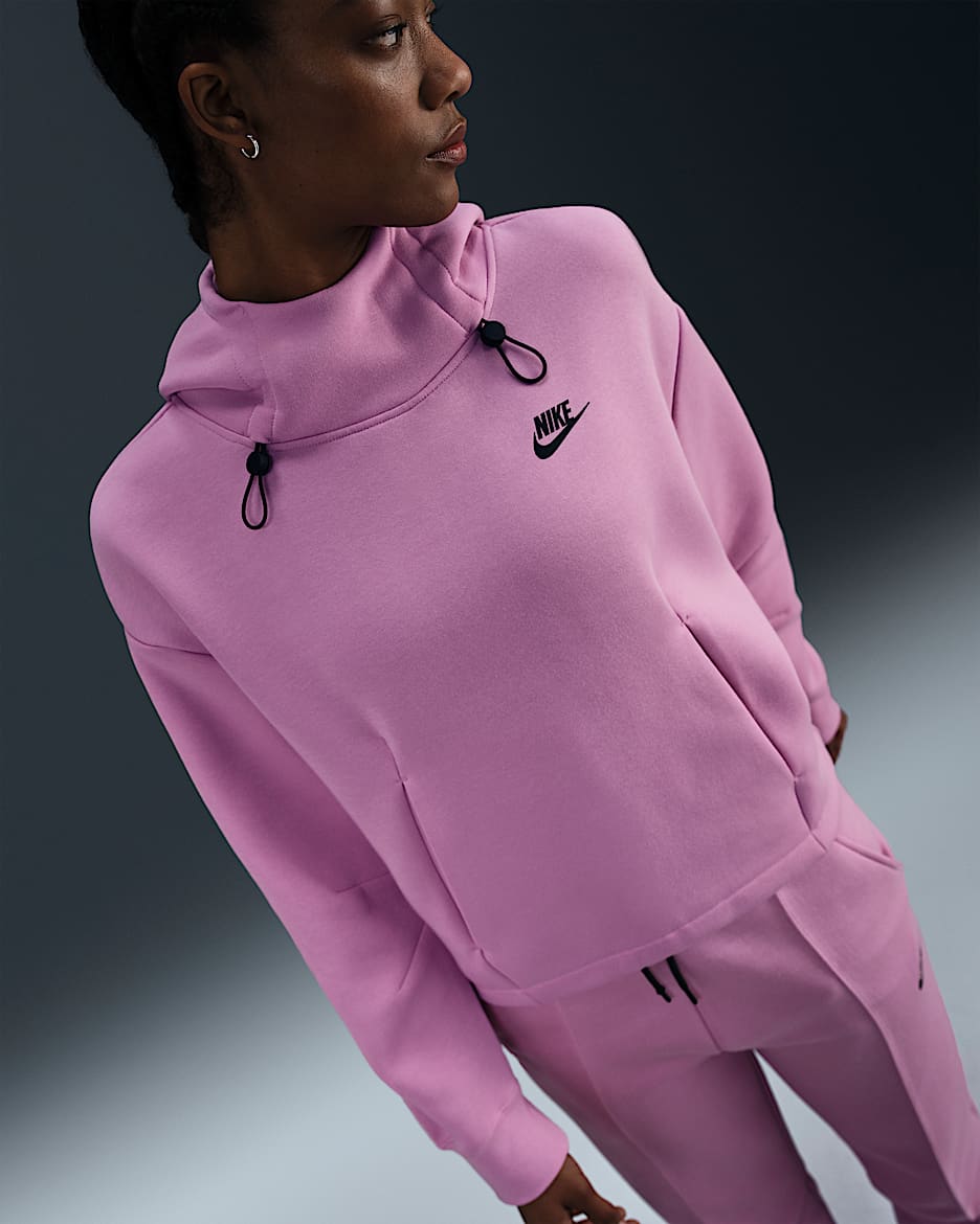 Nike Sportswear Tech Fleece Women's Oversized Hoodie - Beyond Pink/Black