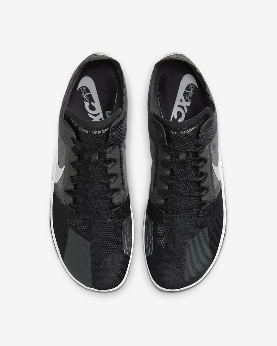 Nike ZoomX Dragonfly XC Cross-Country Spikes - Black/Dark Smoke Grey/White/Metallic Silver