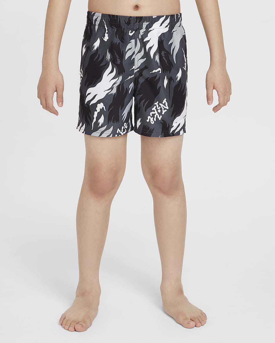 Nike Swim-volleyshorts (10 cm) til større børn (drenge) - Iron Grey/sort/Light Smoke Grey/hvid