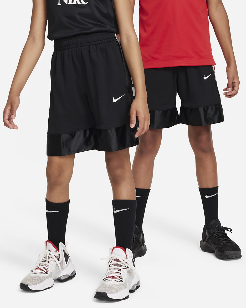 Nike Dri-FIT Elite 23 Older Kids' (Boys') Basketball Shorts - Black/White