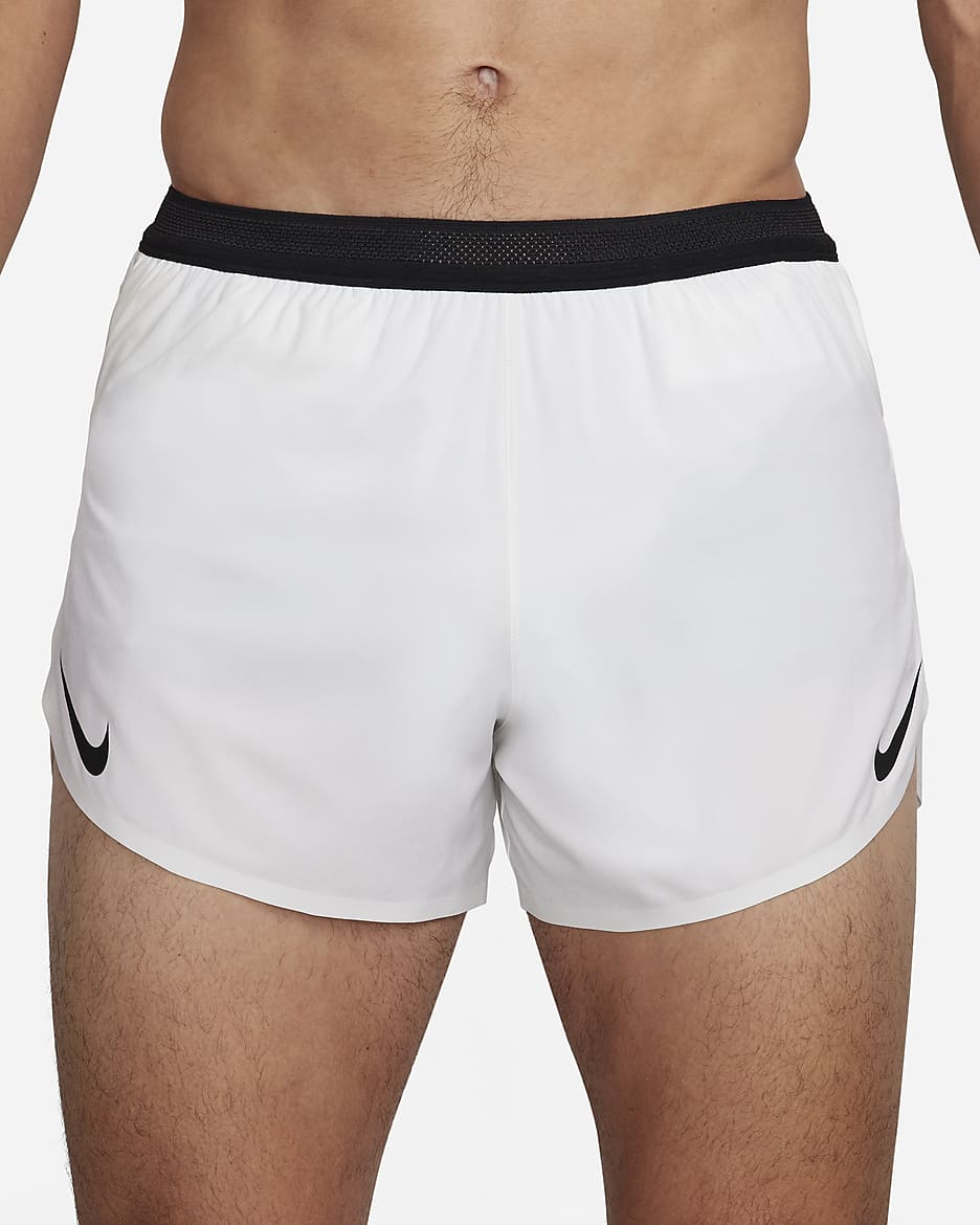 Nike AeroSwift Men's Dri-FIT ADV 4" Brief-Lined Running Shorts - Summit White/Black