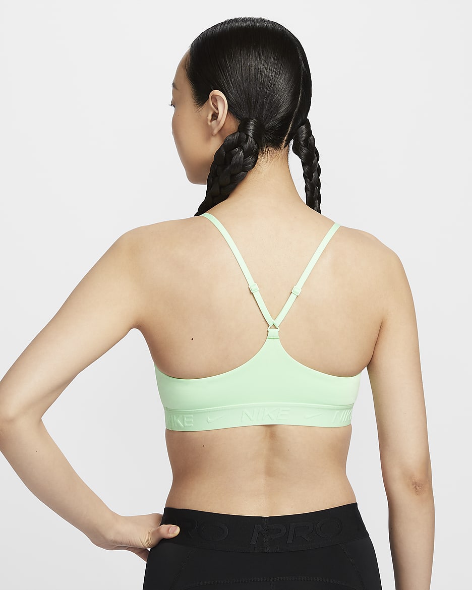 Nike Indy Light Support Women's Padded Adjustable Sports Bra - Vapor Green/Vapor Green