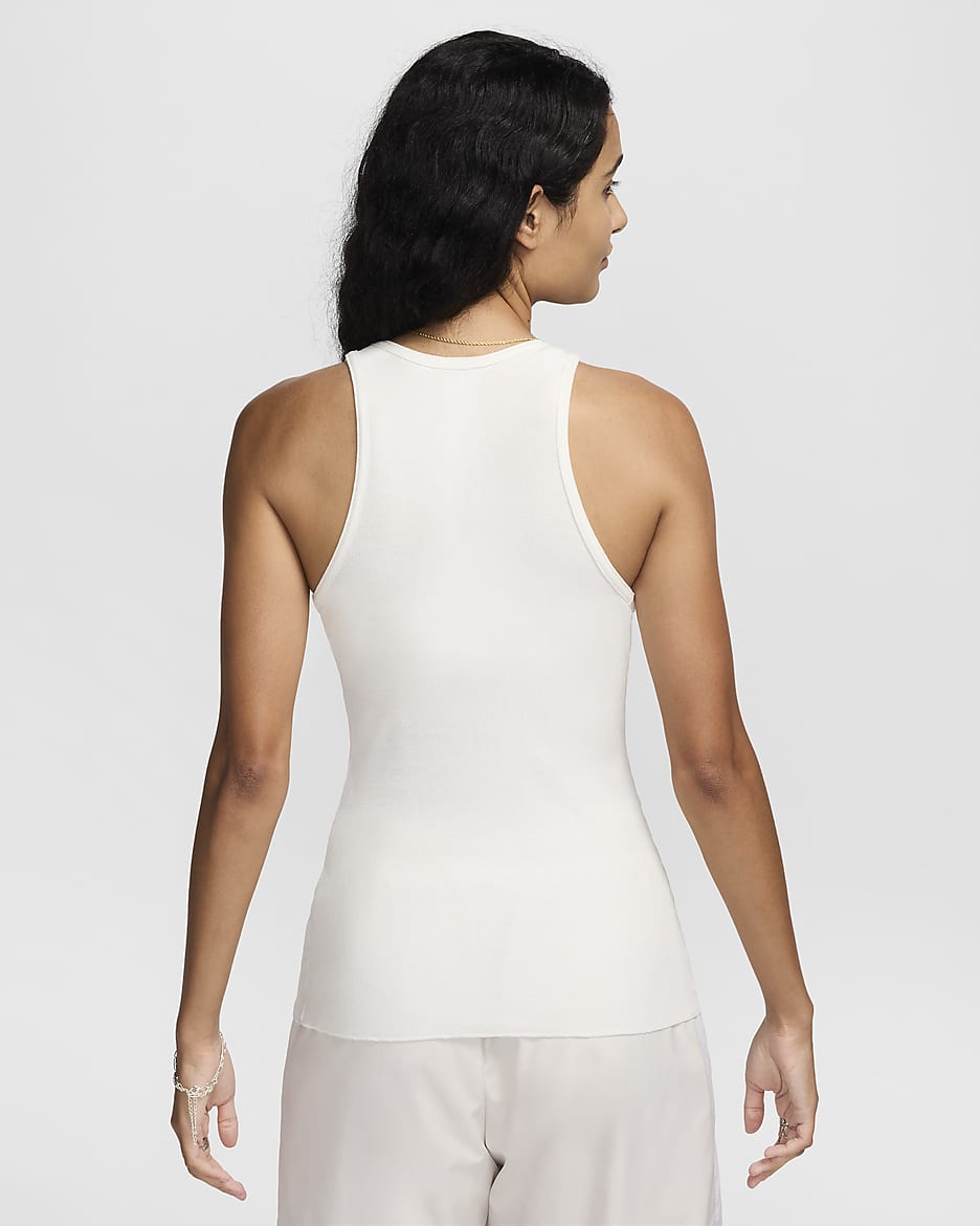 Nike Sportswear Women's Ribbed Tank Top - Sail/Sail