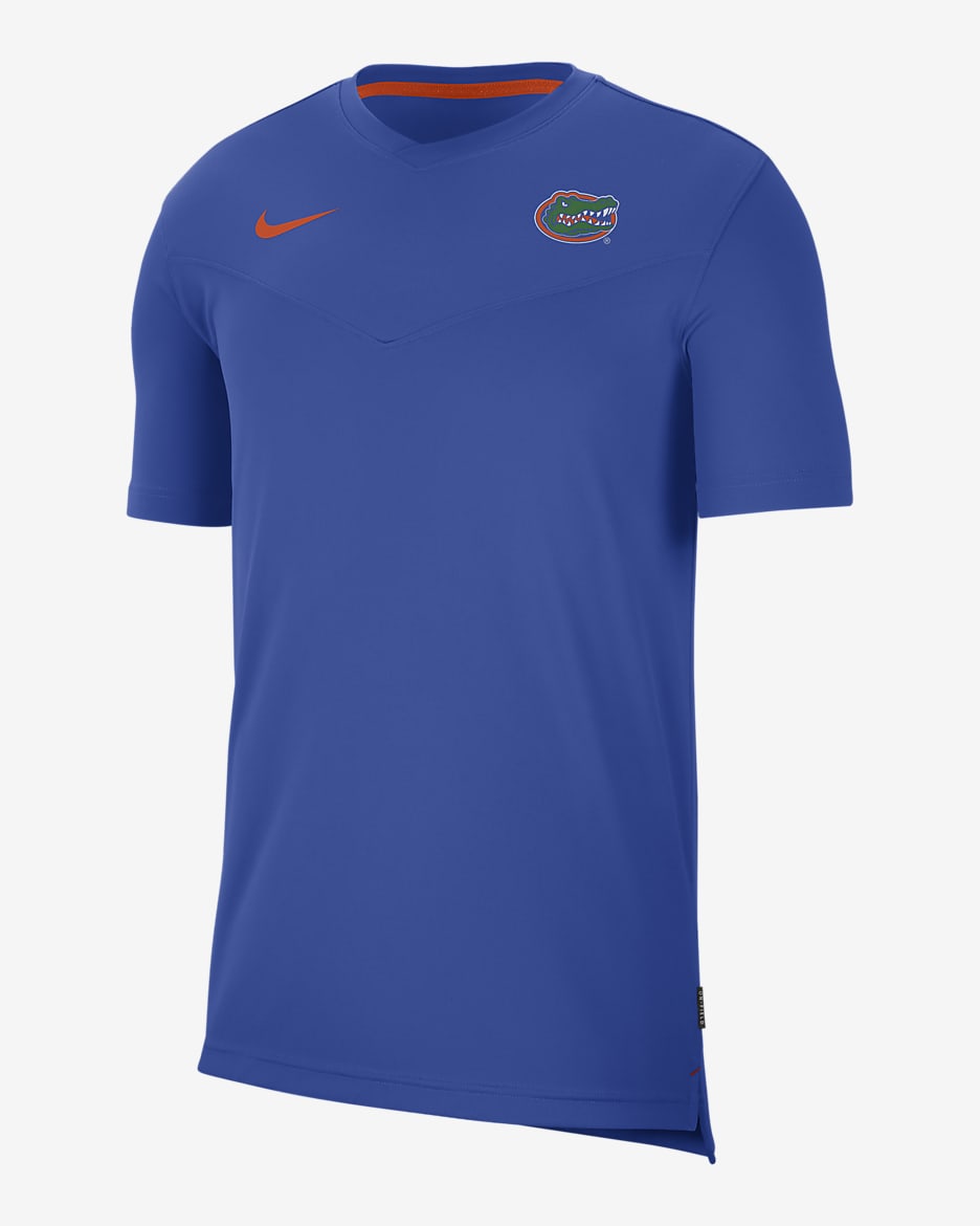 Playera de manga corta para hombre Nike College Dri-FIT Coach (Florida) - Royal juego/Royal/Royal juego/Naranja universitario