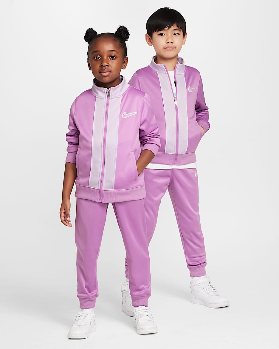 Conjunto deportivo para niños talla pequeña Nike Dri-FIT E1D1 - Fucsia enérgico