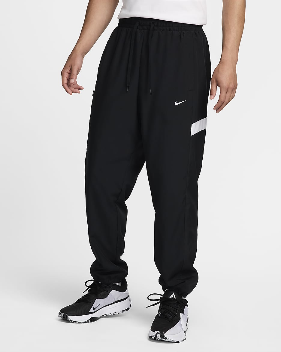 Nike Icon Men's Woven Basketball Pants - Black/Black/White/White