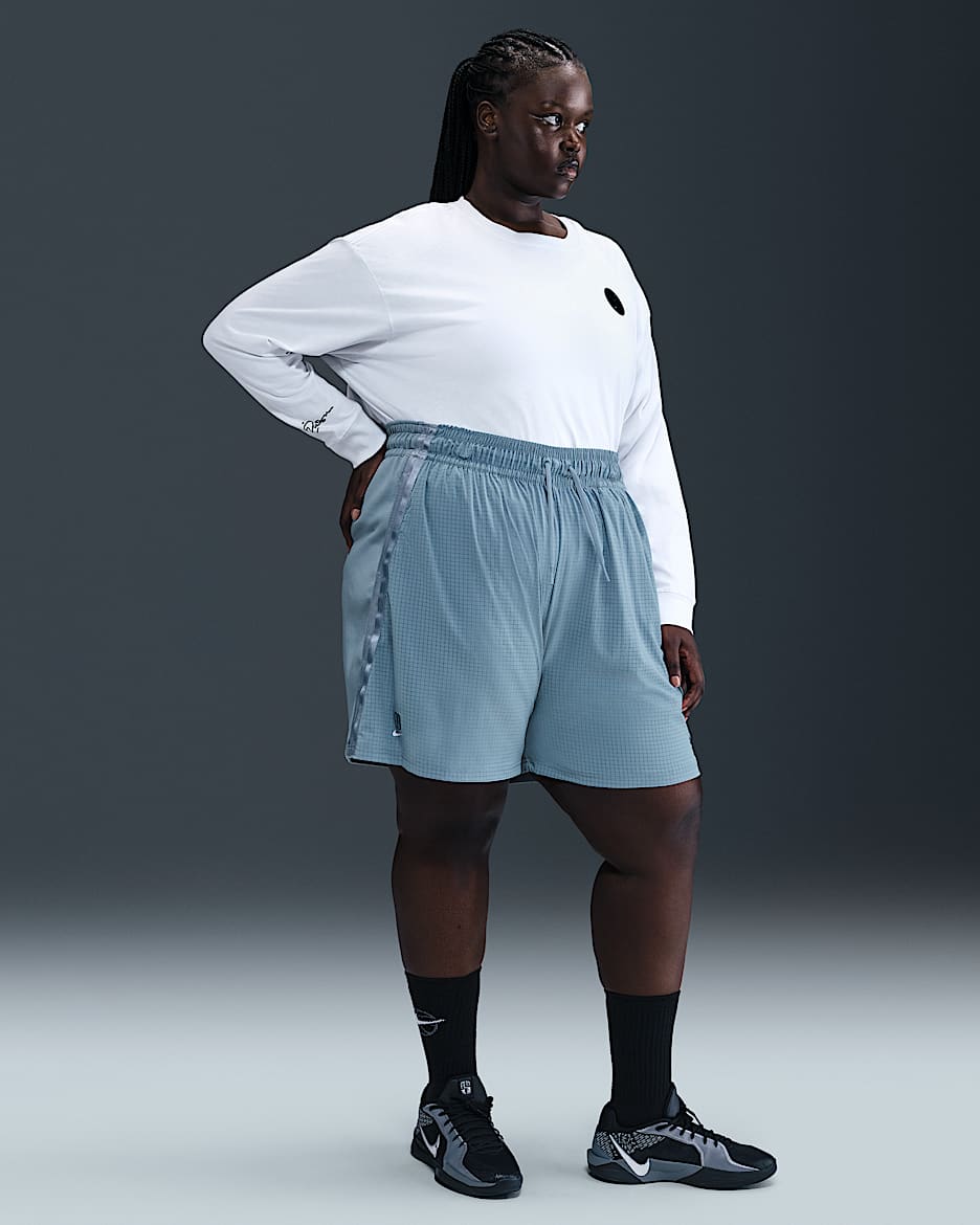Shorts de básquetbol talla grande Sabrina - Pizarra cenizo/Pizarra cenizo/Espuma rosa