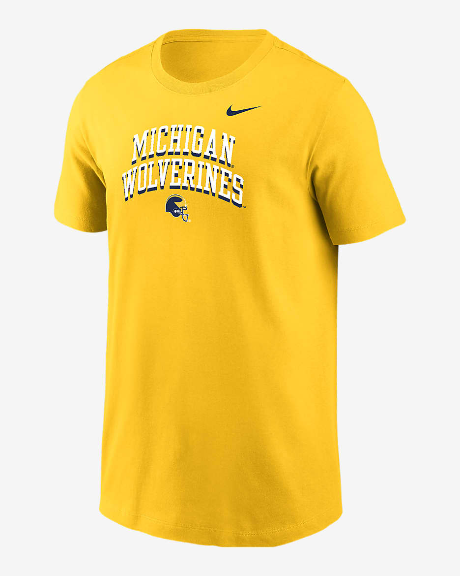 Playera universitaria Nike para niño talla grande Michigan - Amarillo