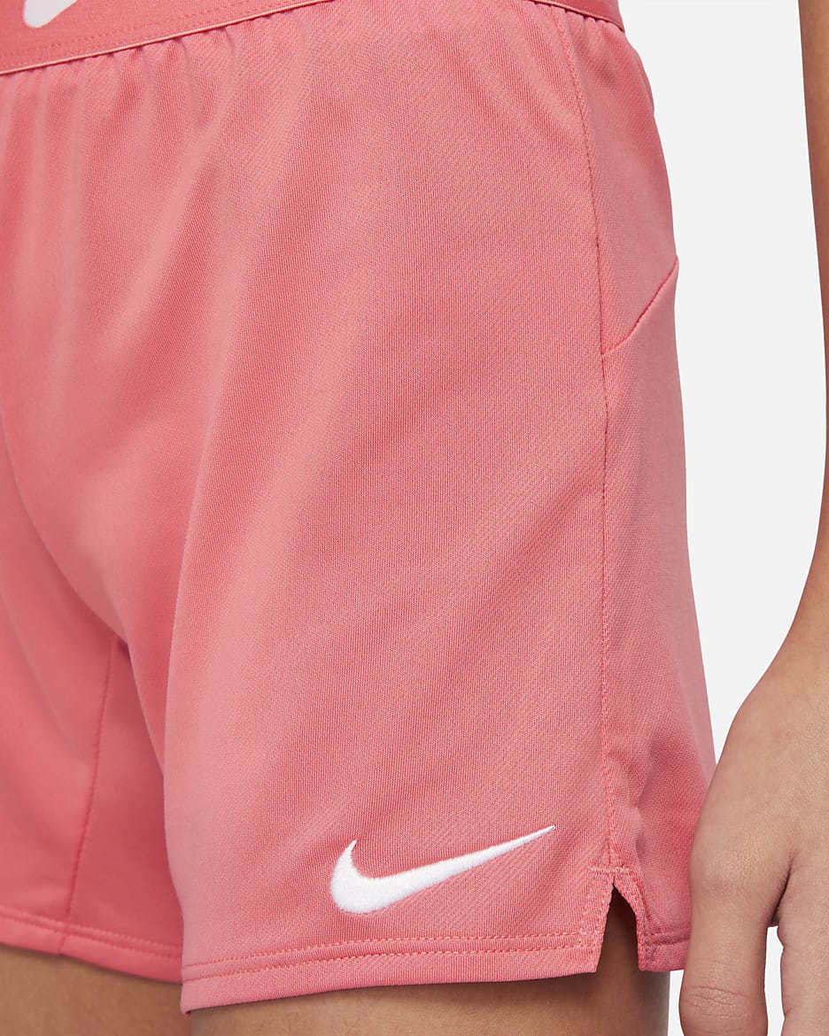 Nike Dri-FIT Trophy Older Kids' (Girls') 15cm (approx.) Training Shorts - Pink Salt/Pink Salt/White