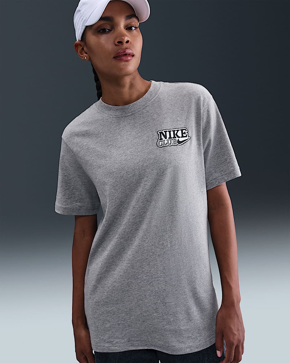 Nike Sportswear Boxy Oversized T-Shirt - Dark Grey Heather