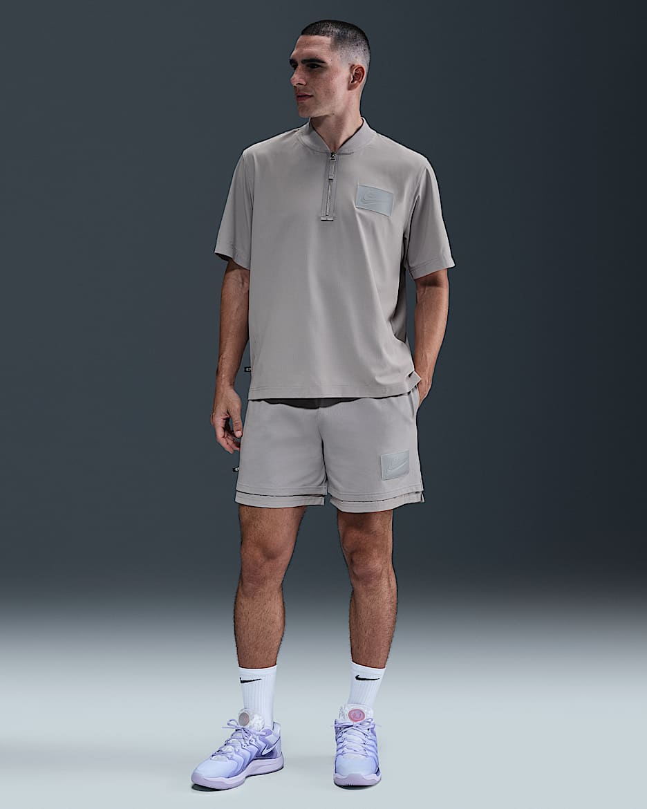 Shorts de básquetbol Dri-FIT de 15 cm para hombre Kevin Durant - Gris lobo/Polvo fotón