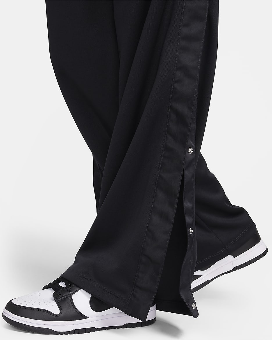 Pantalon de survêtement taille mi-haute Nike Air pour femme - Noir/Blanc