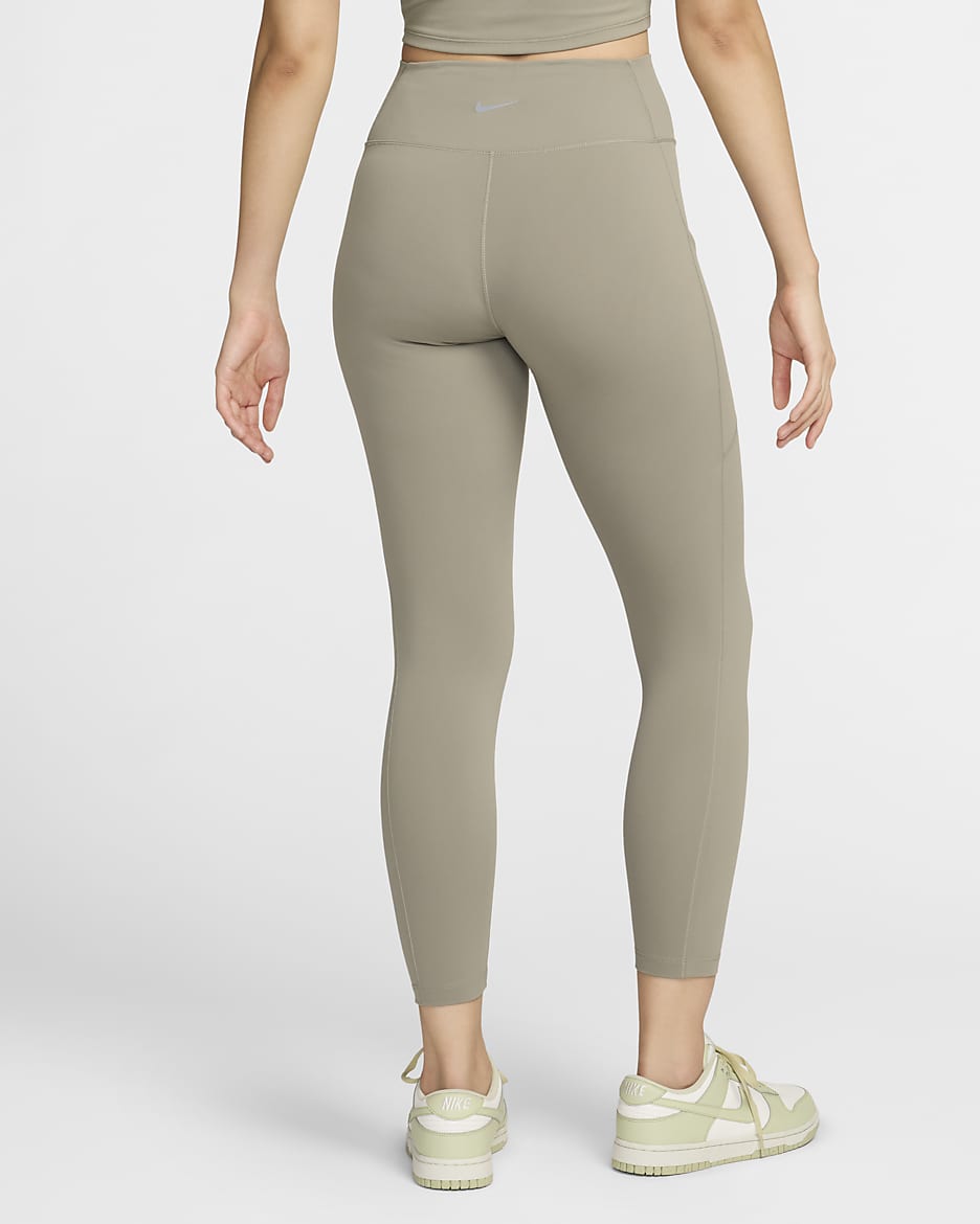 Nike One Women's High-Waisted 7/8 Leggings with Pockets - Light Army/Black