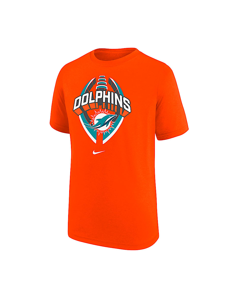 Playera Nike Dri-FIT de la NFL para niños talla grande Miami Dolphins Legend Icon - Naranja