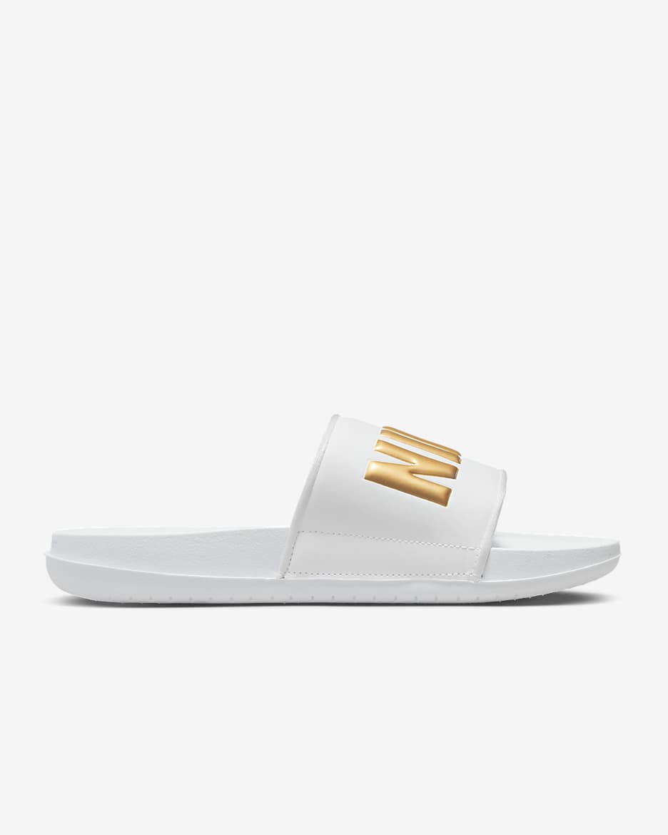 Nike Offcourt Women's Slides - White/White/Metallic Gold