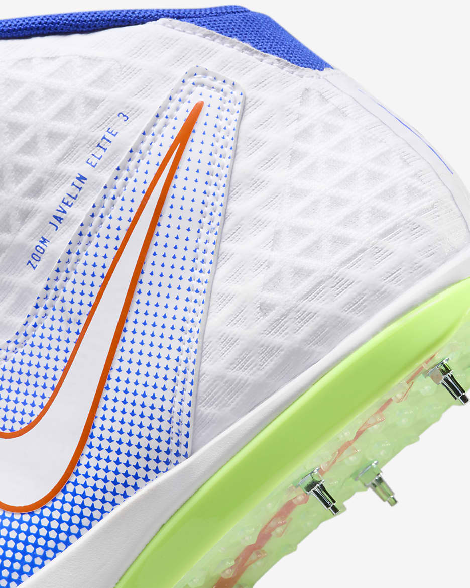 Nike Zoom Javelin Elite 3 Zapatillas de lanzamiento con clavos Track & Field - Blanco/Racer Blue/Lime Blast/Blanco