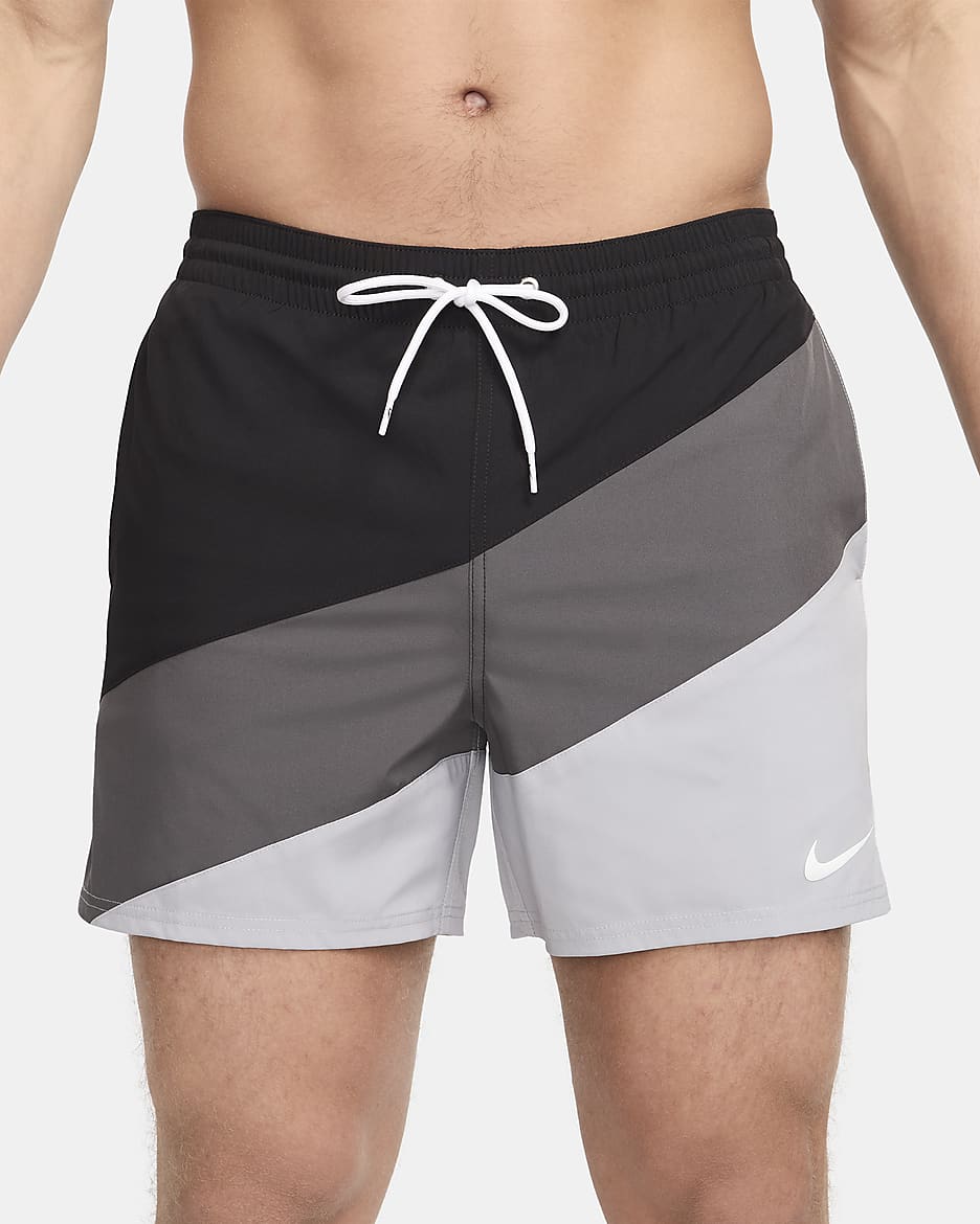 Nike swim super short swim shorts in black hotsell