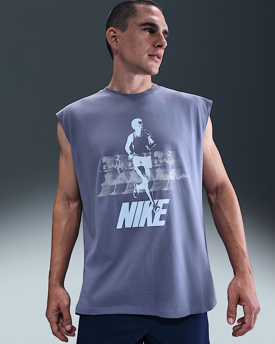 Nike Men's Sleeveless Running T-Shirt - World Indigo