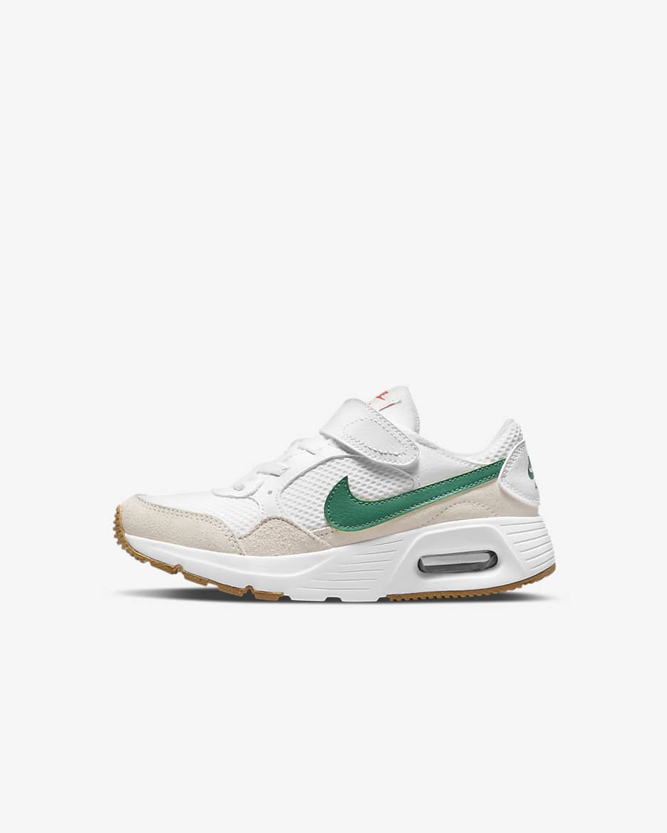 Nike Air Max SC Little Kids' Shoes - White/Summit White/Gum Light Brown/Green Noise