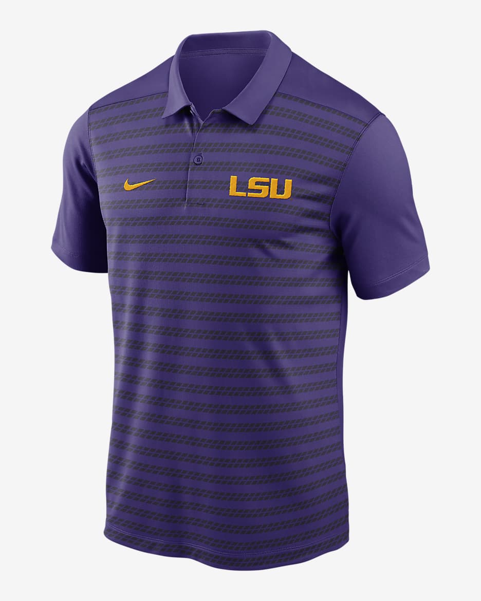 Polo universitario Nike Dri-FIT para hombre LSU Tigers Sideline Victory - Morado