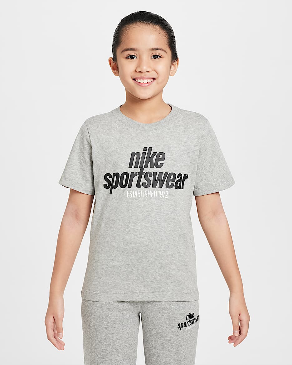 Nike Sportswear Older Kids' T-Shirt - Dark Grey Heather