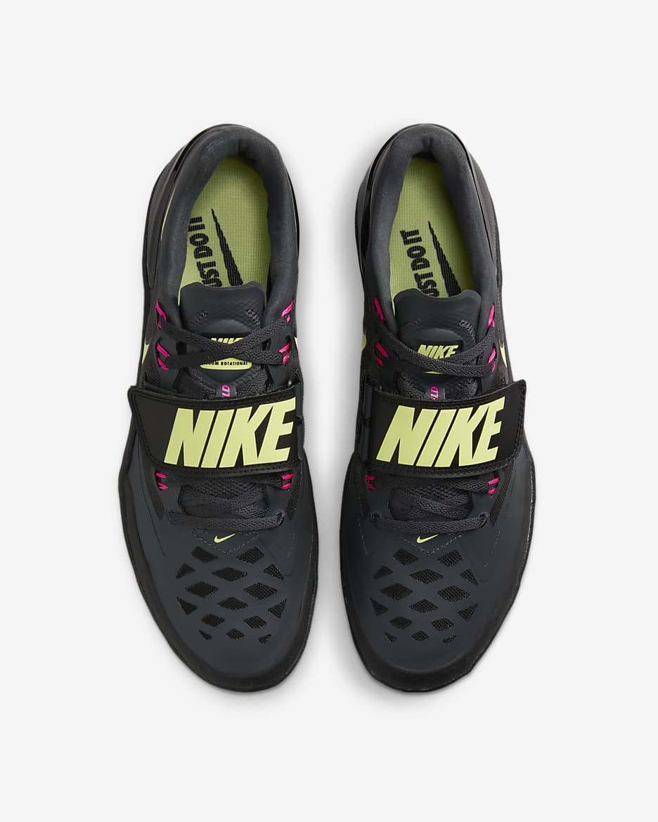 Nike Zoom Rotational 6 Track and field werpschoenen - Anthracite/Zwart/Light Lemon Twist/Fierce Pink