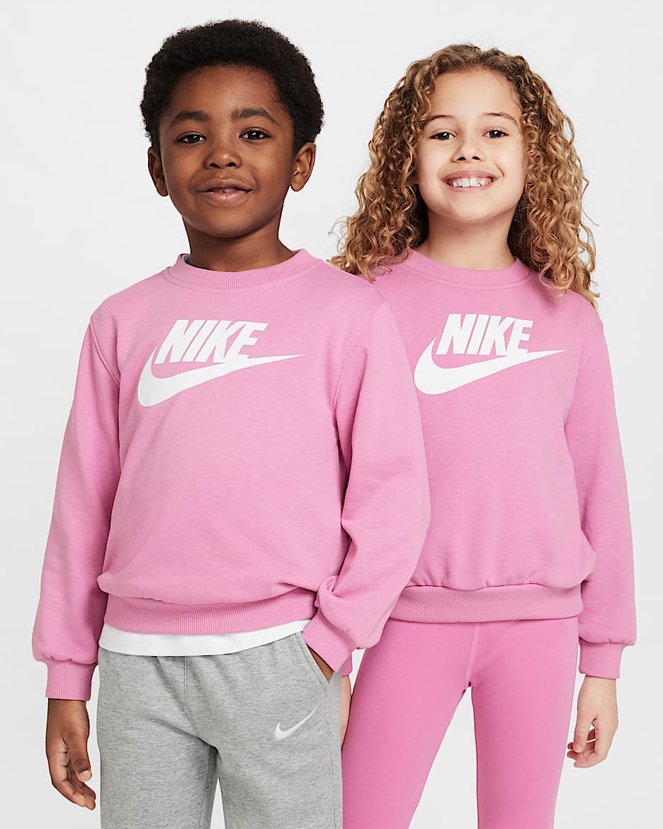 Sudadera de cuello redondo de French Terry para niños talla pequeña Nike - Flamenco mágico