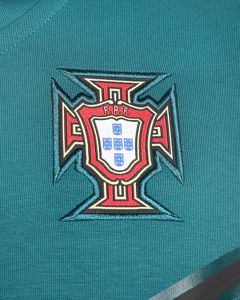 Fotbollshuvtröja med hel dragkedja Nike Portugal Tech Fleece Windrunner för män - Geode Teal/Sail