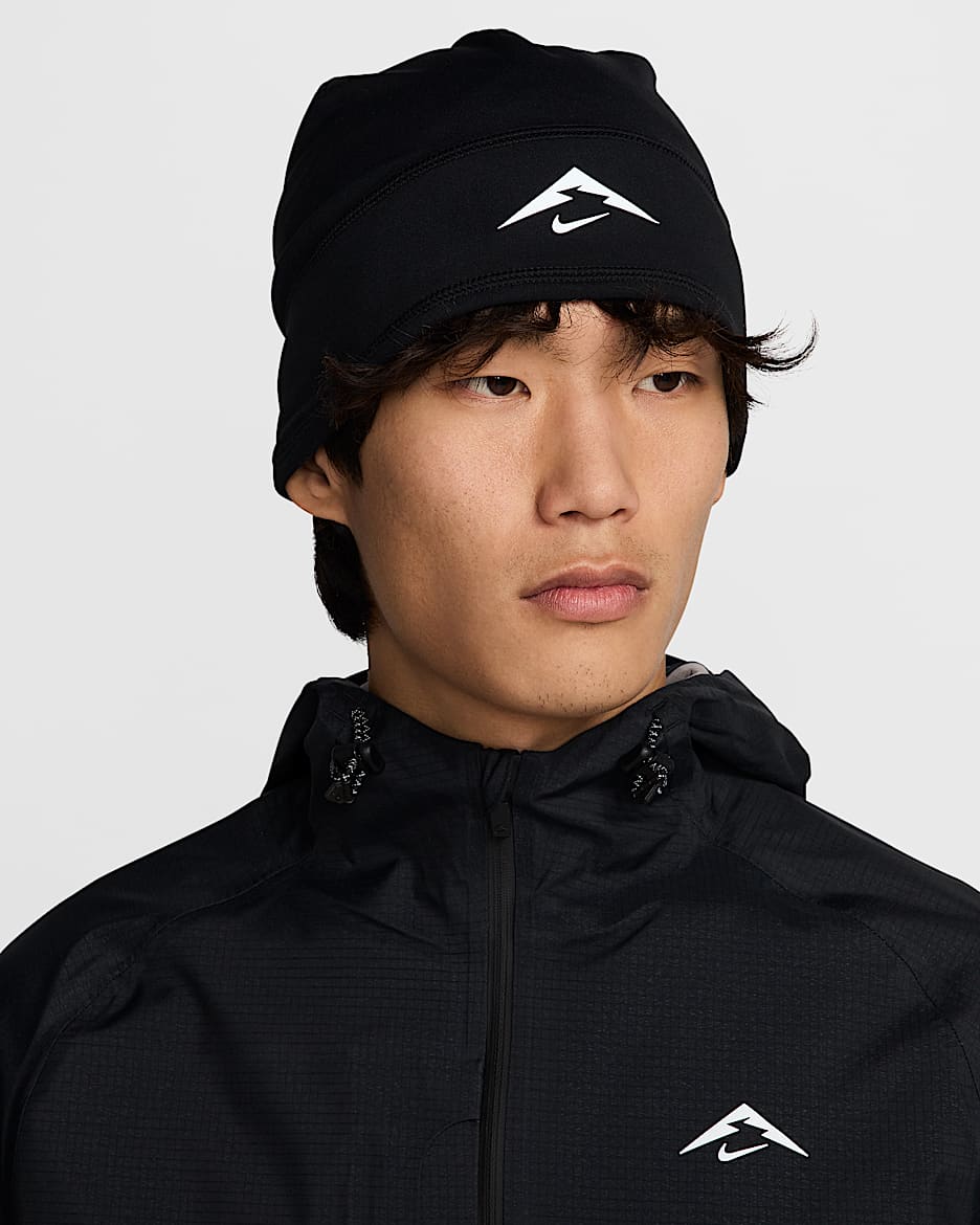 Nike Dri-FIT Uncuffed Trail-Running Beanie - Black/Summit White