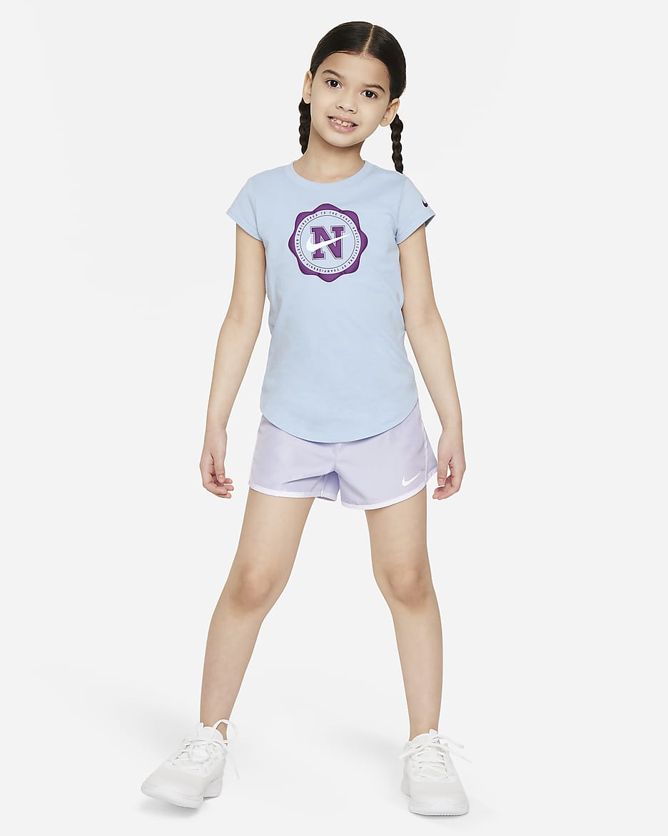 Playera con gráfico para niños talla pequeña Nike Prep in Your Step - Azul militar claro