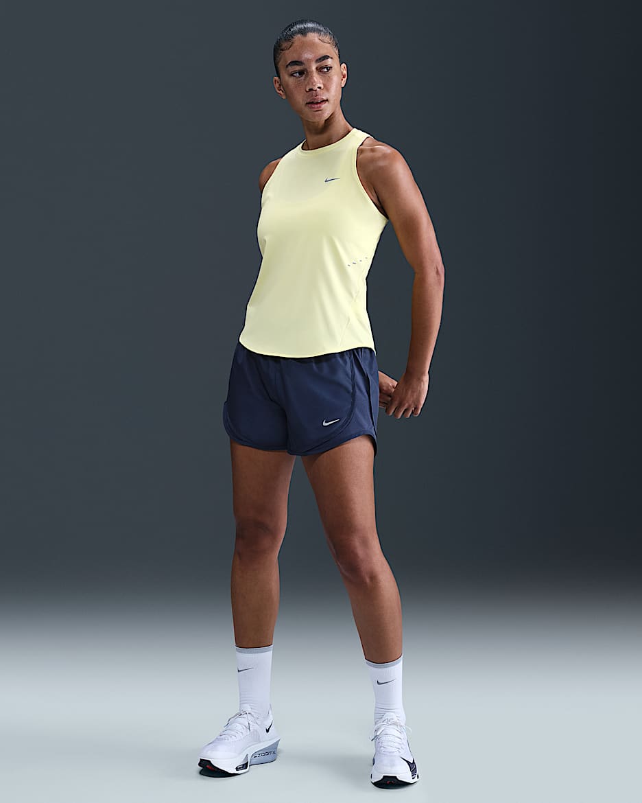 Nike Tempo Women's Dri-FIT Mid-Rise Brief-Lined Running Shorts - Midnight Navy/Midnight Navy/Midnight Navy