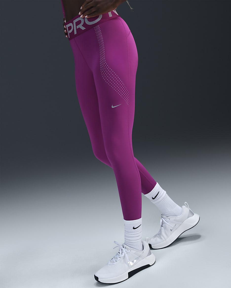 Damskie legginsy 7/8 z wysokim stanem Nike Pro Sculpt - Hot Fuchsia