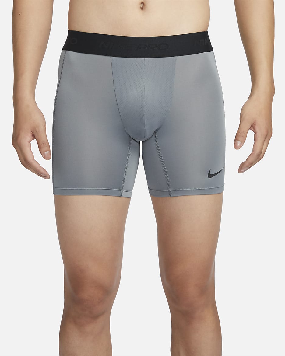 Nike Pro Men's Dri-FIT Fitness Shorts - Smoke Grey/Black