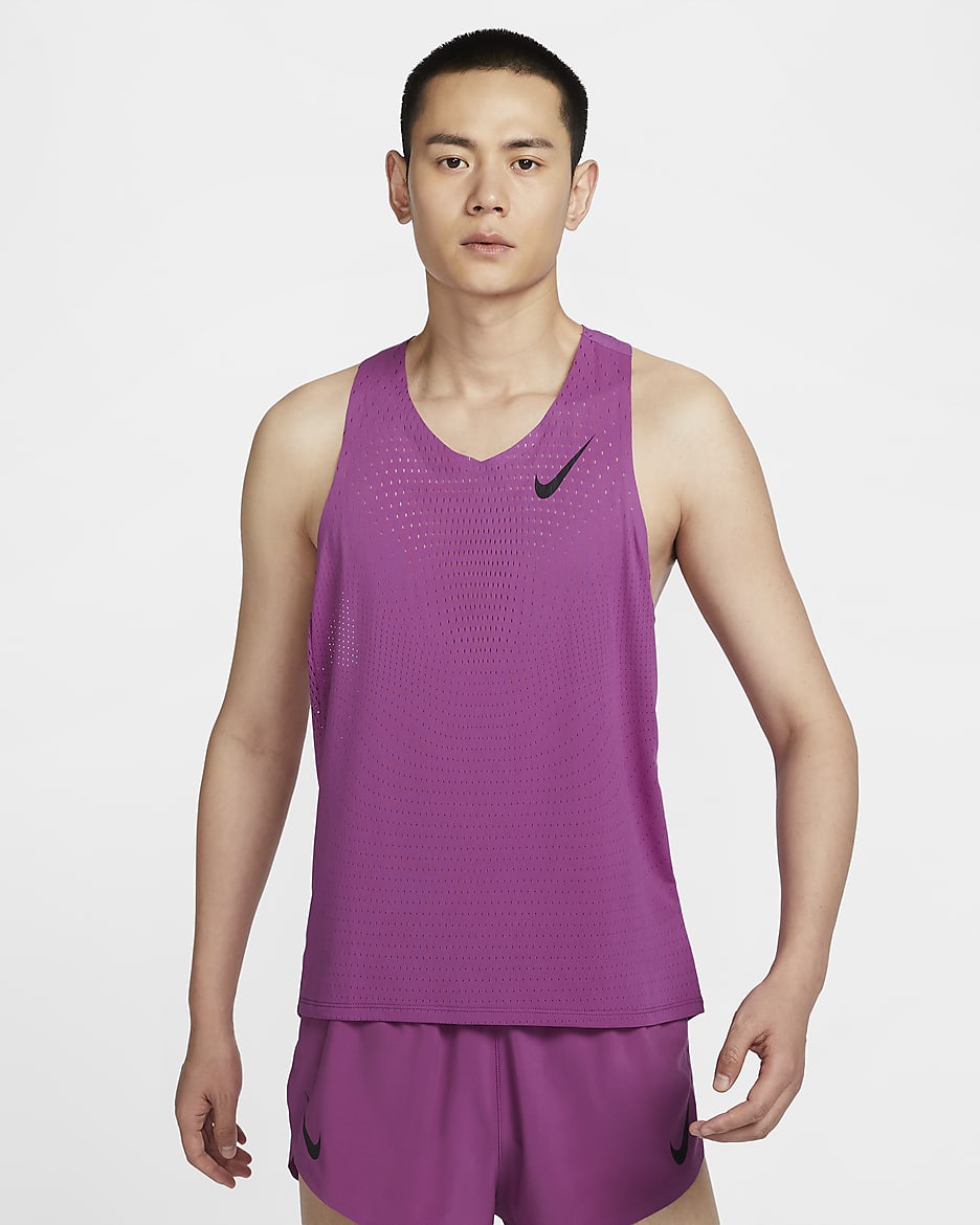 เสื้อกล้ามวิ่งผู้ชาย Dri-FIT ADV Nike AeroSwift - Hot Fuchsia/ดำ